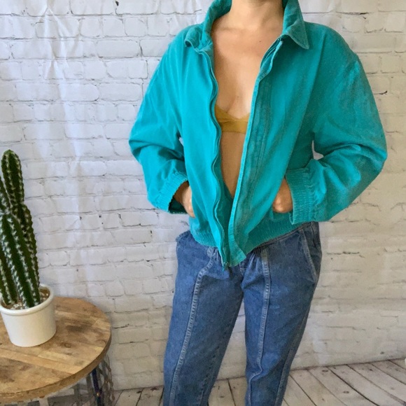 80’s Aqua jean jacket - Picture 4 of 6